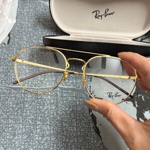 Ray-Ban Gold Frame Eyeglasses
